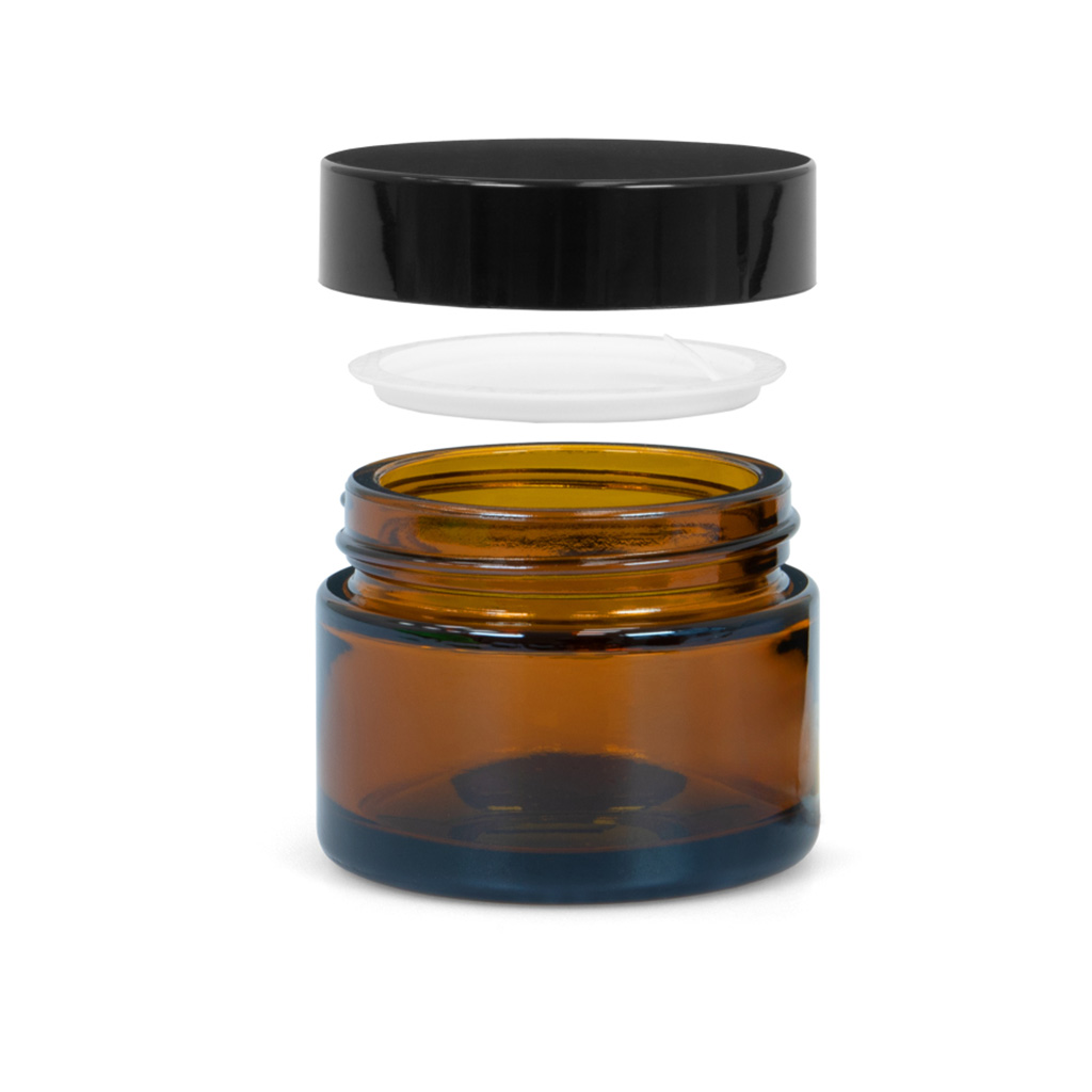 Skleněný kelímek z hnědého skla 50 ml