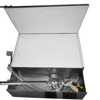 Ruční lis na mezistěny - chlazený vodou  - 420 x 205 mm