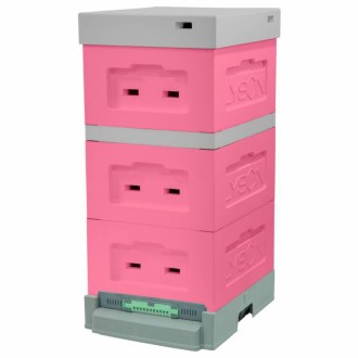 Polystyrenový úl 39 x 24 lakovaný, varroadno - typ II - růžová