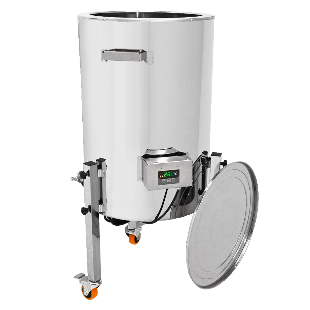 Stáčecí dekrystalizační nádoba s ohřevem Mellarius MaxiLine 230 V - 74 litrů / 100 kg